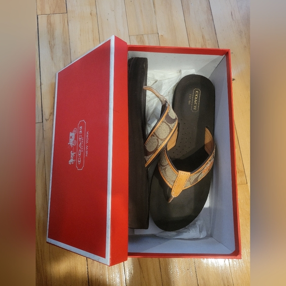 Women's Coach Flip-Flop Sandals - Picture 1 of 7